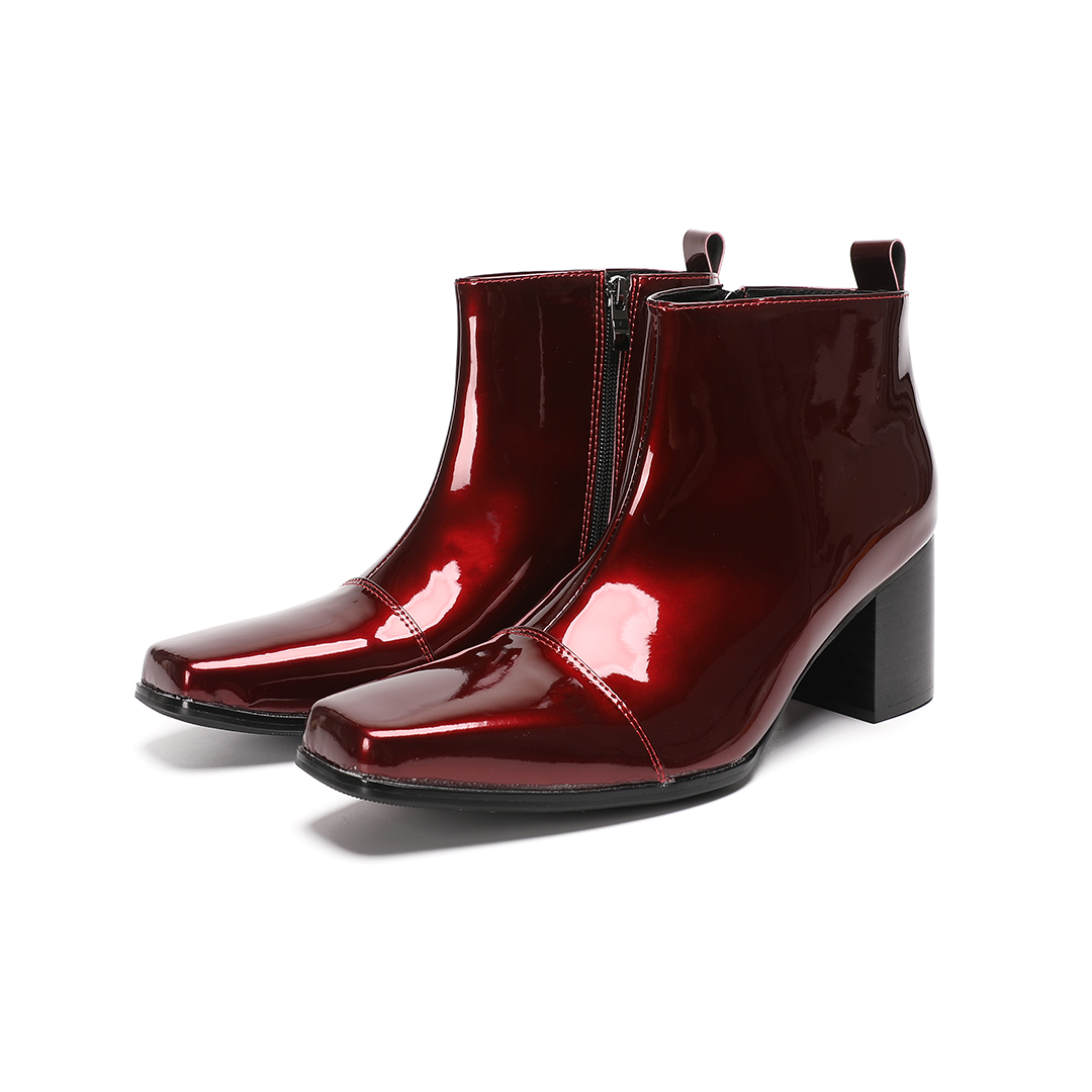 Men Formal Wear With Boots - Мужские красные ботинки на высоком каблуке