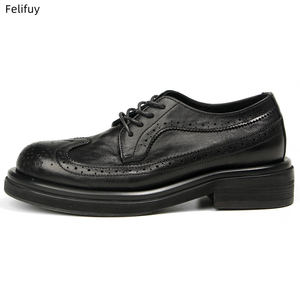 Черные туфли дерби, винтажные  – обзор и цена Men Formal Wear All Black