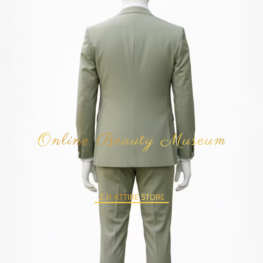 Мужской костюм-тройка цвета ша – обзор и цена Men Formal Wear Modern